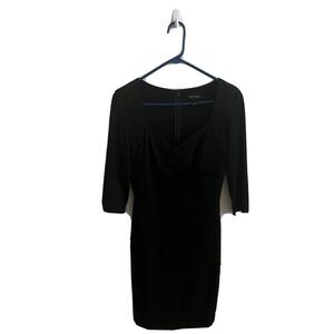WHITE HOUSE BLACK MARKET WHBM cocktail dress pleated women size 6 black career